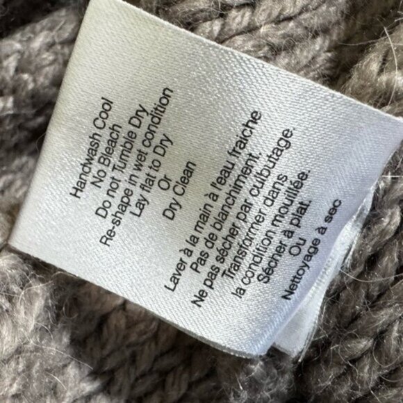 Aritzia Wilfred Alpaca Wool Wrap Cardigan Shawl Collar Sweater Chunky Knit Soft - Picture 12 of 15